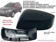 For 2015-2017 OUTBACK LEGACY 2015-2021 WRX Mirror Cover Glossy Black Driver Side
