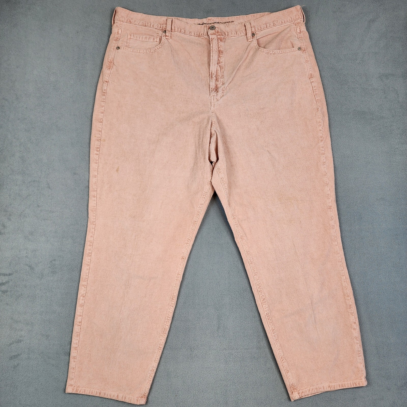 American Eagle Womens Mom Jeans Corduroy Pants Size 22 Pink Super Stretch-image