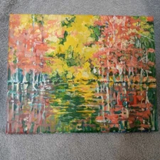 Autumn Reflection Acrylic 8” x 10” Signed by Mike Bryant