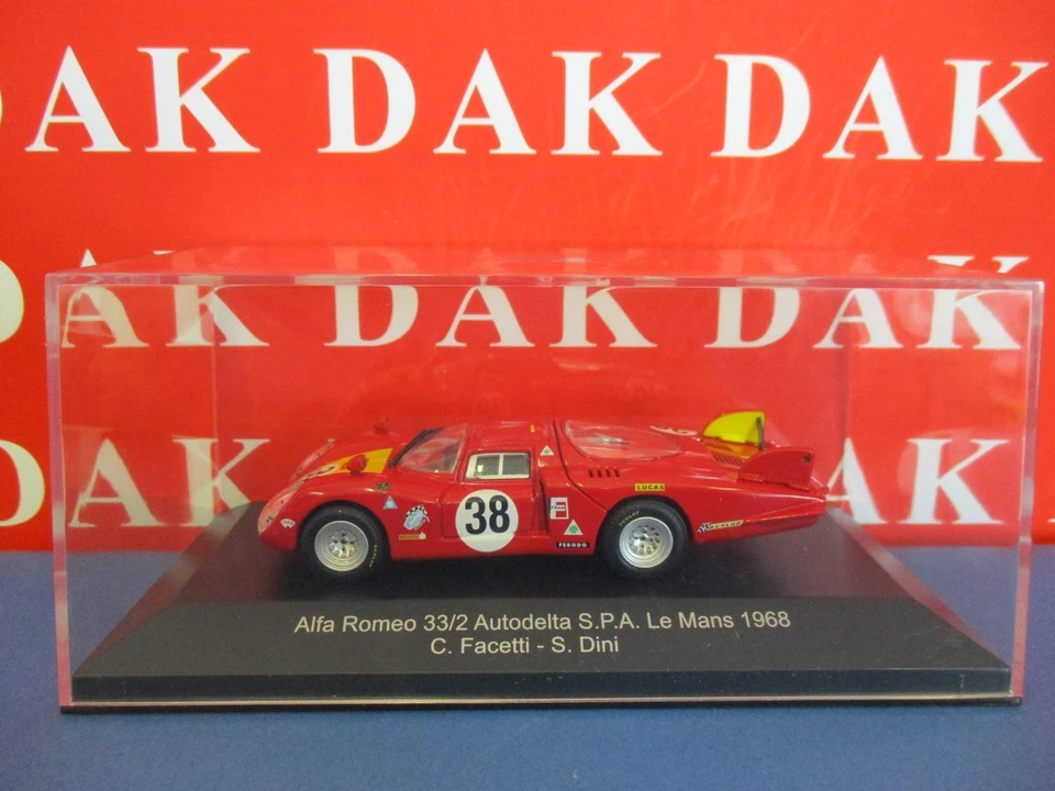 Die cast 1/43 Modellino Auto Alfa Romeo 33/2 Autodelta N38 24H Le Mans 1968 - Immagine 4 di 4