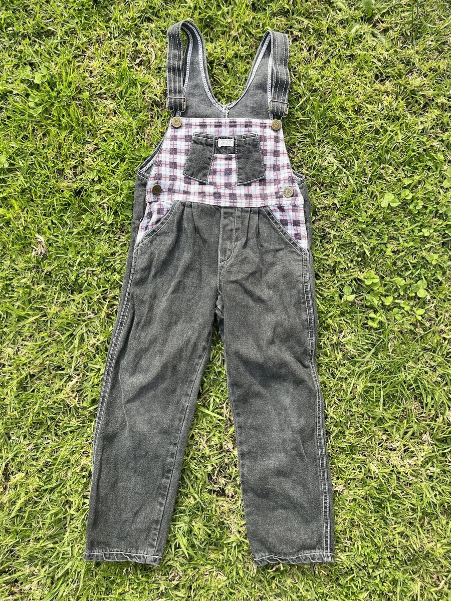 Vintage 90 s Size 4 Guess Overalls Dungarees Retro Plaid Kids eBay