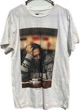 "The Dude" T-Shirt Center Logo the Big Lebowski Size Large (Wh)"The Dude Abides"