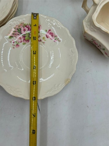 21 PCS THOMPS0N CHINA THP12 PLATES, CUPS, GRAVY, CASSEROLE **READ** - Picture 4 of 5