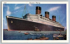 Postcard Scotland Queen Mary Passenger Ship Clydebank Scotland c1960 A4