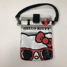 JAPÓN SANRIO Hello Kitty Negro Blanco Estuche de Identificación de Teléfono Tarjetas de Bolsillo De Colección RARO