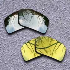 US Silver Golden Polarized Replacement Lenses For-Oakley DOUBLE EDGE