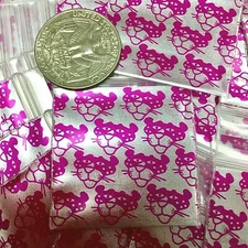 BaggiesSince1987 - 1515 Design Zip Bags 100PCS PINK PANTHER SILVER, READ DETAILS