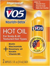 V05 Moisturizing Hot Oil 2 tubes 0.5 oz 14 ml