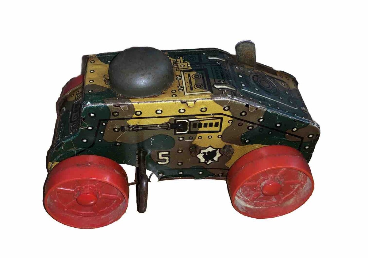 ☆MARS MARK☆ Vintage Stud RG No1 M140 PARTS** Vintage 1950s Marx Midget Climbing Wind Up Army Tank