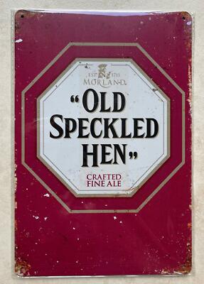 OLD SPECKLED HEN FINE ALE METAL SIGN BAR MAN CAVE PUB CAFE GARDEN 20x30cm