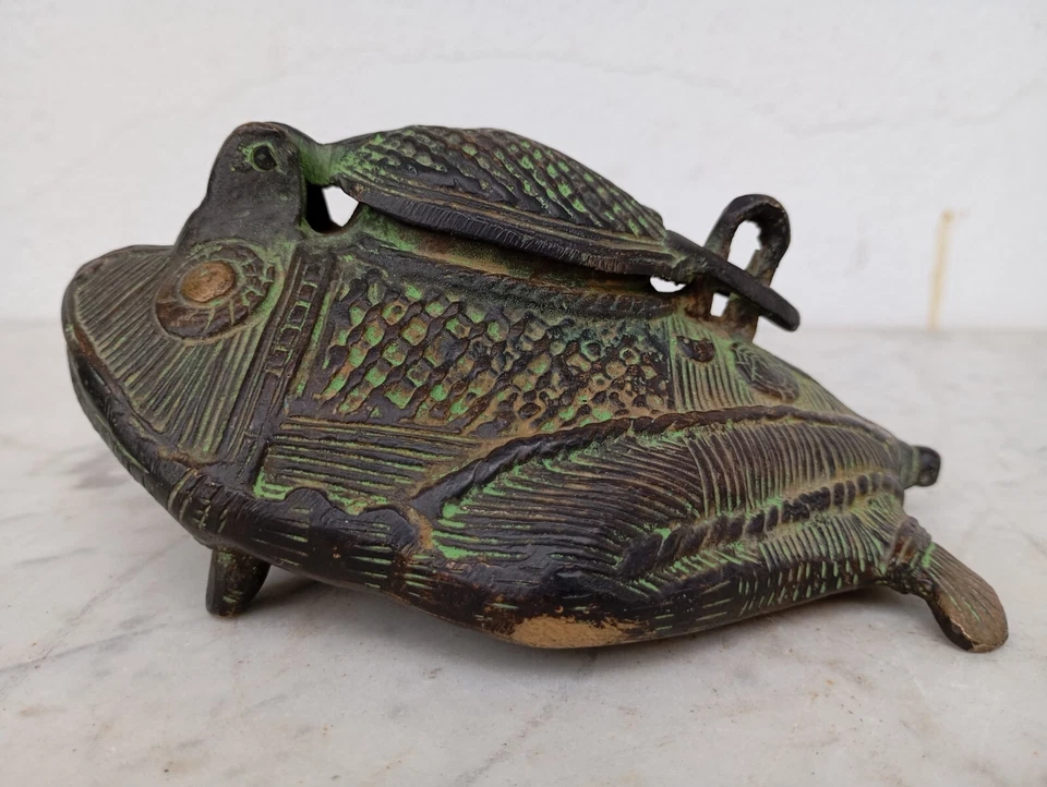 Antique Rarity Frog in Brass Box Safe or Piggy Bank Symbol Abundance & Fertility - Image 2 of 4