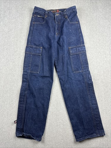 VTG Beverly Hills Polo Club BHPC Jeans Mens (18) 28x30 Y2K Baggy Carpenter Cargo - Picture 5 of 13