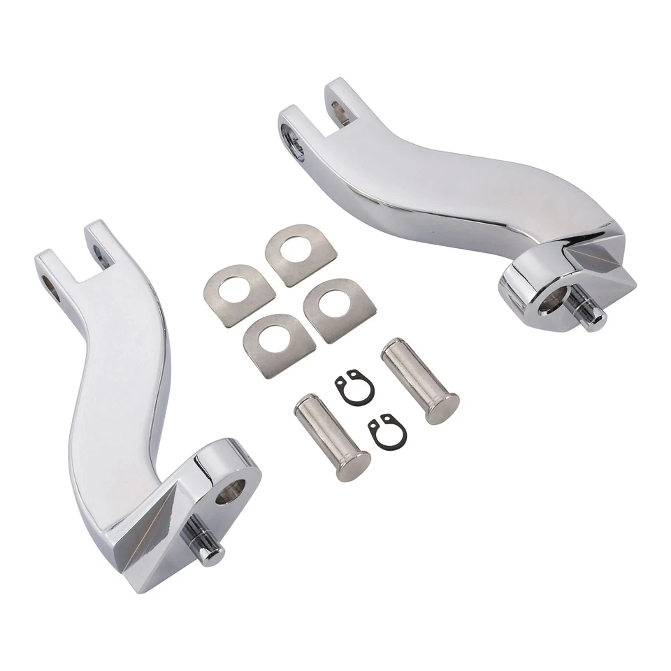 Soporte de montaje de estriba de pasajero cromado apto para Harley Road Glide King 1993-2025 Foto 4 de 4