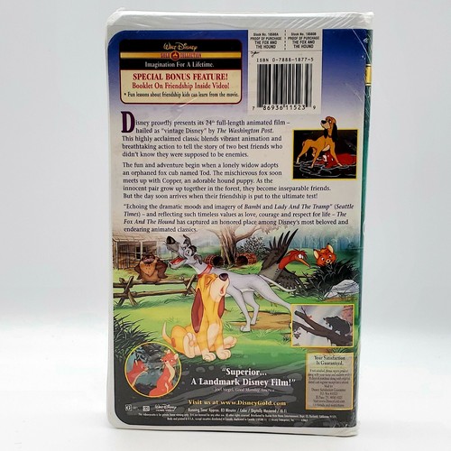 The Fox and the Hound (VHS, 2000, Gold Collection) Disney Special Edition NIP - Picture 2 of 4