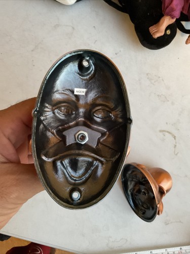 Set 2 Of Antique Brass Door Knob, Old Grandpa With Glasses, Very Unique - Picture 7 of 19