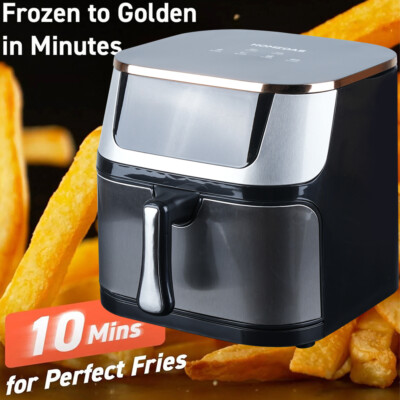 HOMEDAS Air Fryer Compact 5 Qt, Max 450F for Juicy Meat, Little To No Oil NEW US