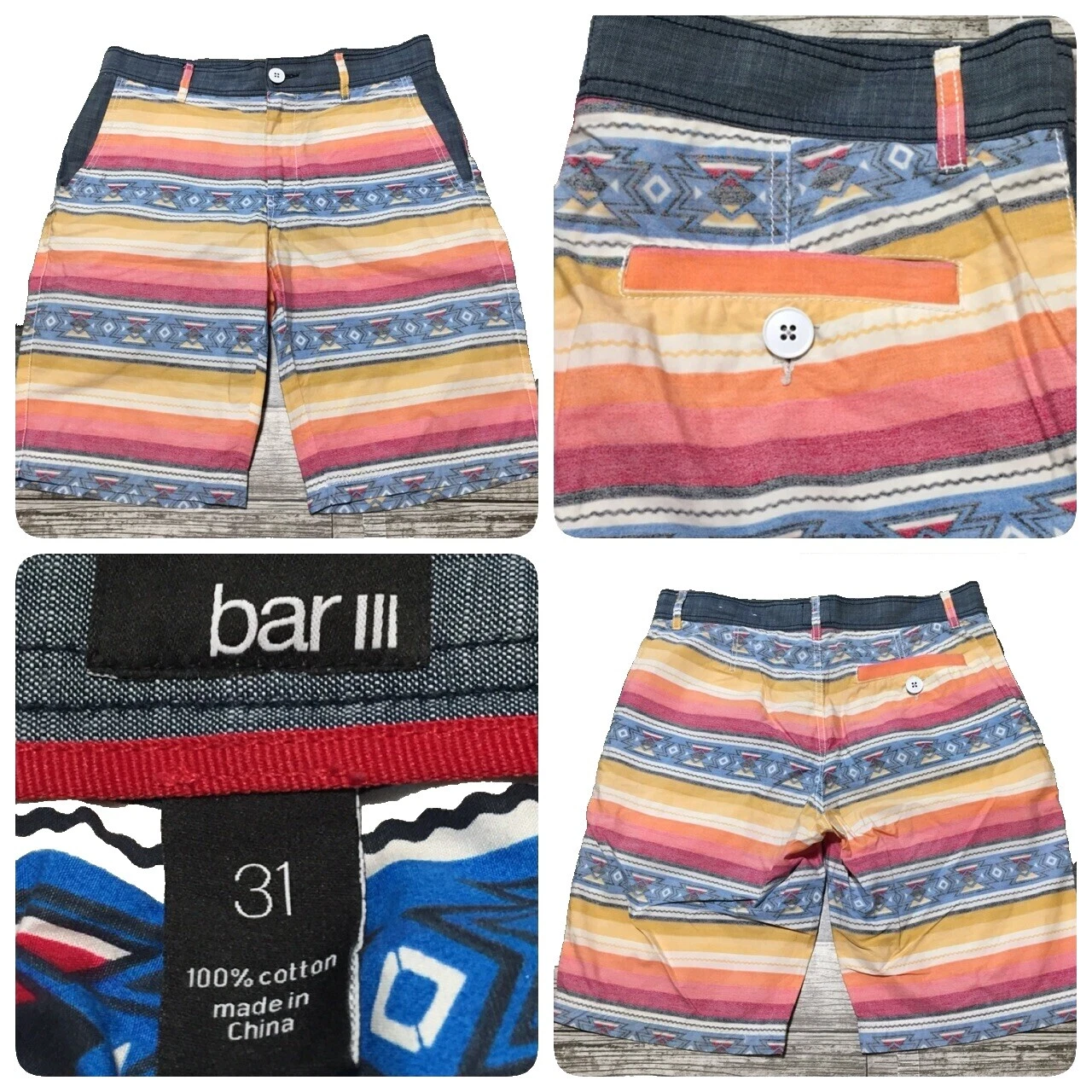 Pantalones cortos de algodón para hombres Bar III