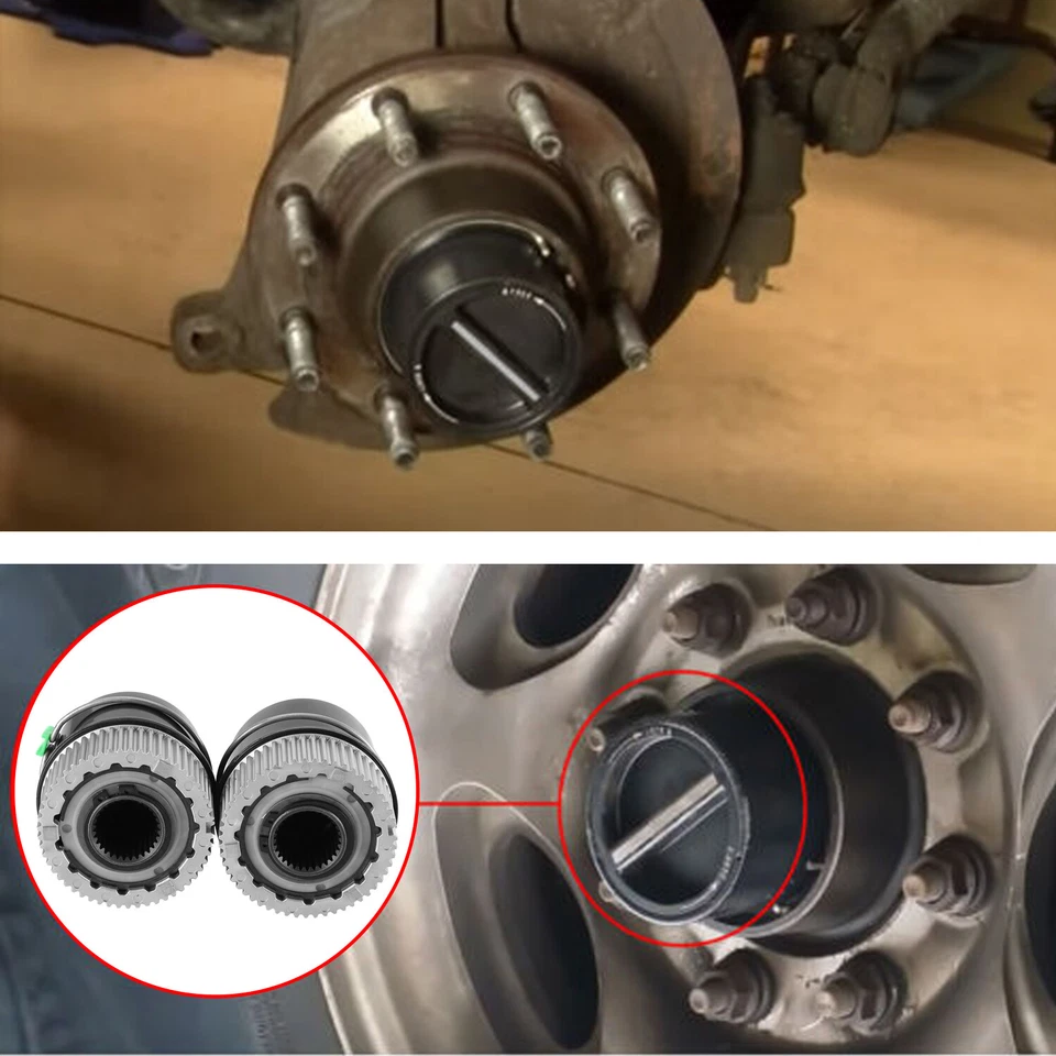 4WD Locking Hub Manual For Ford F250 350 450 Super Duty 1999 2000-04 4x4 Pair Foto 3 de 4
