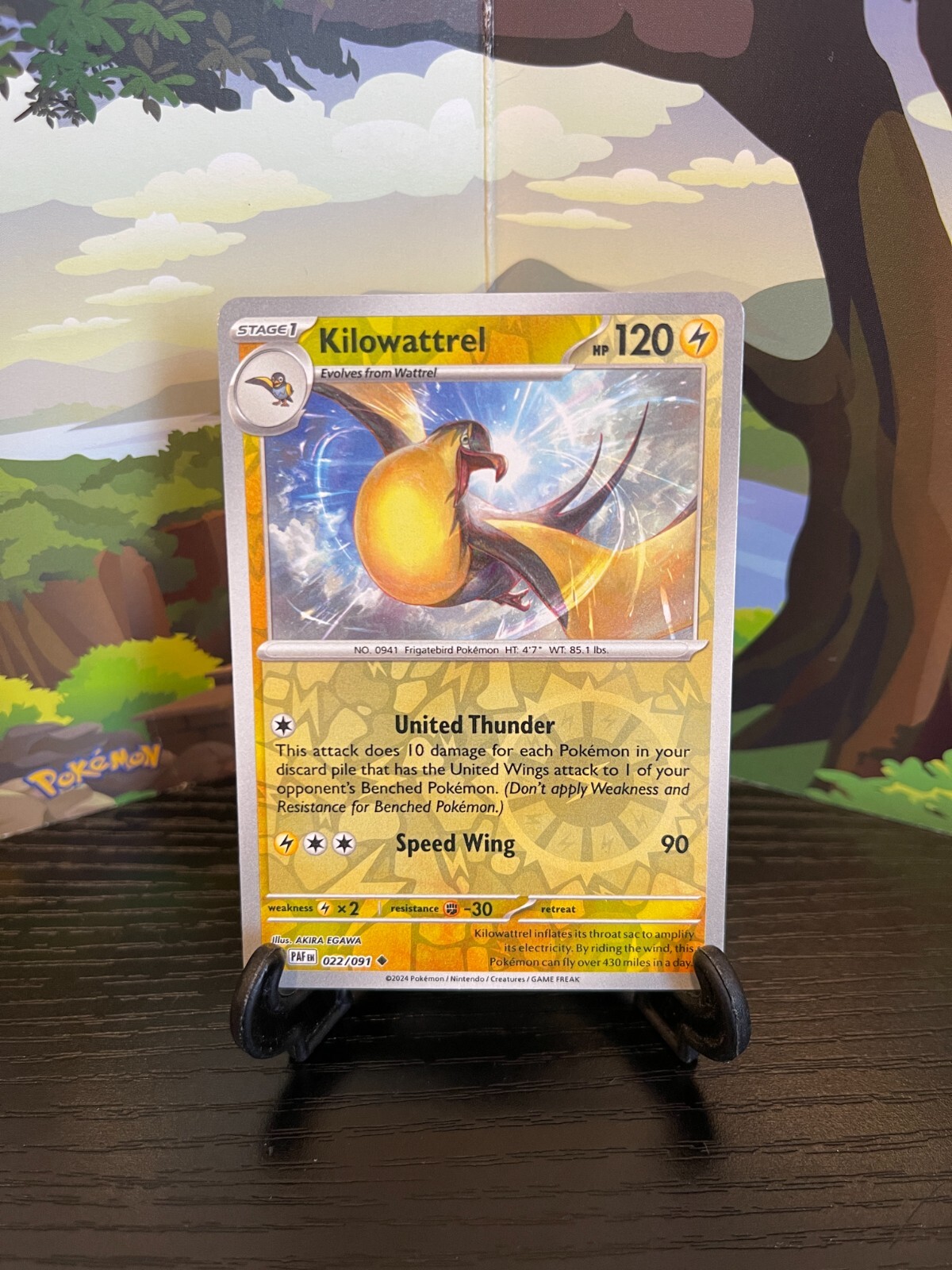 Kilowattrel 022/091 - Paldean Fates - Uncommon - Reverse Holo - Pokemon - LP