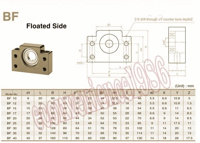 2 pcs HGR20-400mm  Linear rail & HGH20CA &DFU1605-450mm Ballscrew&BF12/BK12 Kit - Image 2 of 4