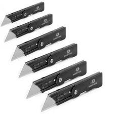 MOSSY OAK 2PK/4PK/6PK Folding Pocket Utility Knife Quick Change Blade Box Cutter