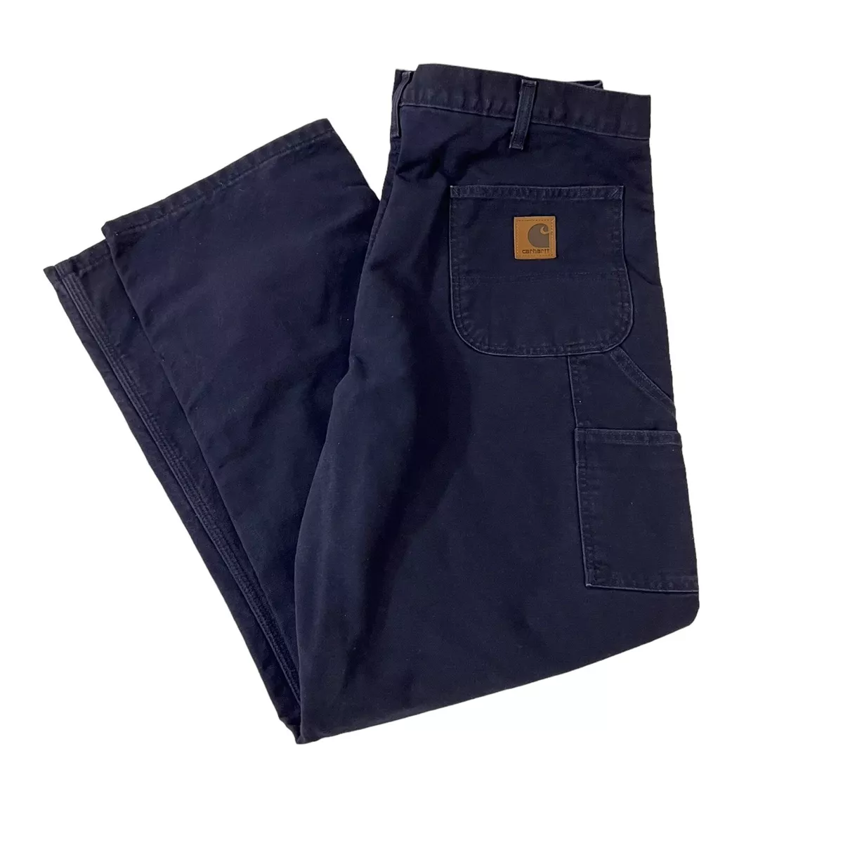 Carhartt flannel lined carpenter jeans sales