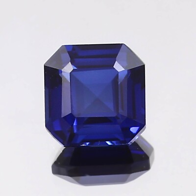 AAA Natural Ceylon Cornflower Blue Sapphire Loose Asscher Cut Gemstone 6x6 MM