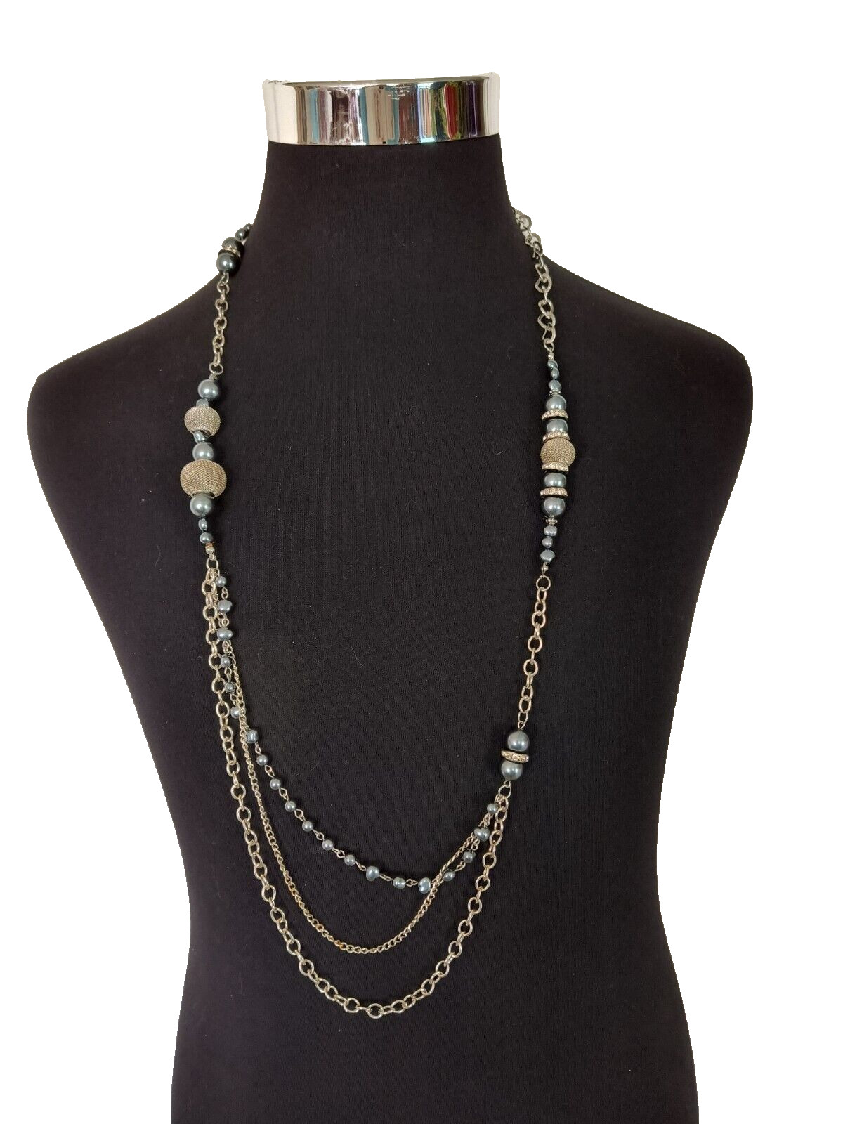 Women's Necklace Statement Multistrand Imitation … - image 4