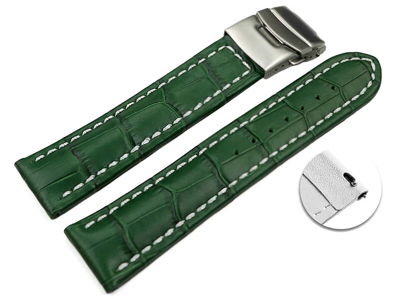 AllRing Bracelet de montre en acier inoxydable massif avec extrémité