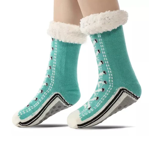 Ultradicke Kaschmir Hüttenschuhe Heimsocken, Hausschuhe Socken mit rutschfester Slipper - Bild 14 von 23