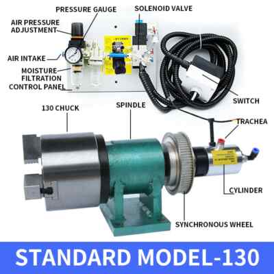 Pneumatic Rotary Chuck for Lathe Spindle Automatic CNC Three-jaw Power Head