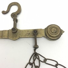 ANTICA BILANCIA DI LUSSO STADERA EPOCA 800 IN OTTONE CESELLATO E PUNZONATO 3 Kg