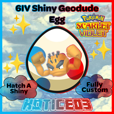 Alolan Geodude   SHINY 6IV EGG   Pokemon Scarlet & Violet   TEAL MASK DLC  