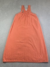 Sundance Sleeveless Floral Embroidered Pockets Cotton Boho Maxi Dress Medium M