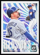 2020 Donruss Optic Optic Illusions Holo Whit Merrifield #OI-5 Kansas City Royals