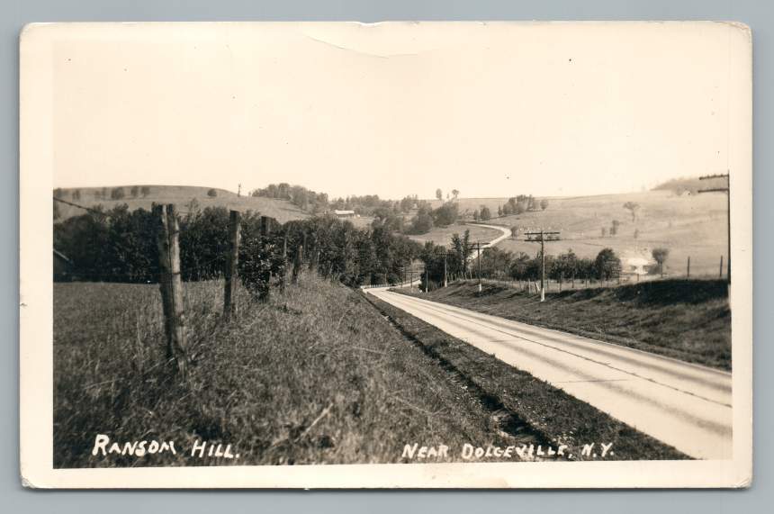 Ransom Hill DOLGEVILLE New York RPPC Antique DL Marsh Photo Postcard