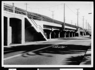 #ad Pacific Electric grade separation over Mission Road showing detail Old Photo AU $8.50