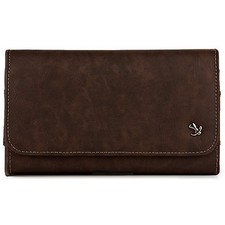 Brown Horizontal Belt Clip Leather Pouch Case for Alcatel OneTouch Idol 3 5.5