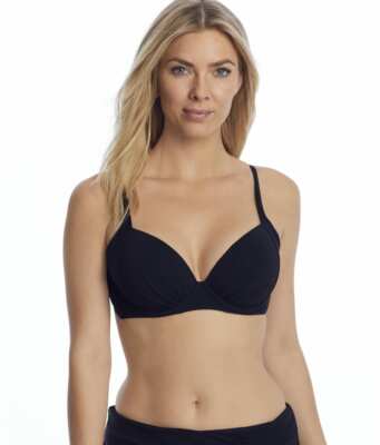 Profile by Gottex BLACK Molded Cup Sized Bikini Swim Top, US 34D, UK 34D