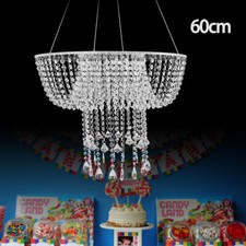 60CM Acrylic Swing Cake Rack Stunning Sparkling Chandelier Stand Suspended Cake