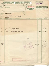 May 21, 1941 Colgate-Palmolive-Peet Company original paper invoice