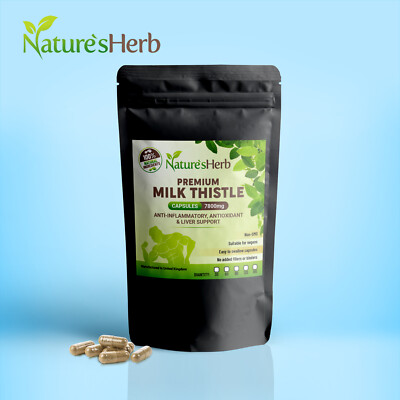 Mariendistel Kapseln 7800mg hochfest 80% Silymarin vegan UK