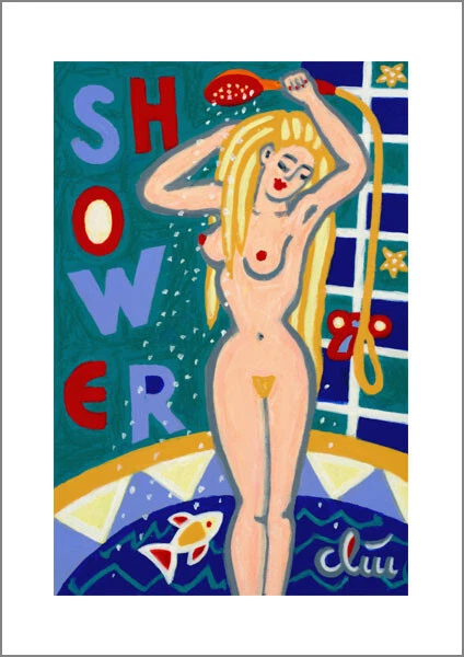 JACQUELINE DITT - Goldfish in the Shower A4 DRUCK n.Gemälde Akt - Bild 2 von 3