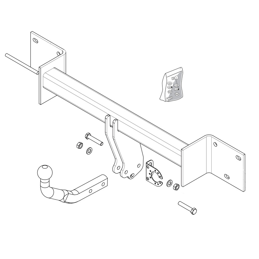 Brink Towbar for BMW 3 Series Estate (E91) 20042011 Swan Neck Tow