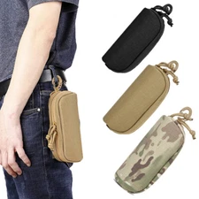 Men's Tactical Outdoor Glasses Goggles Military Belt Bag Molle Pouch Storage Bag