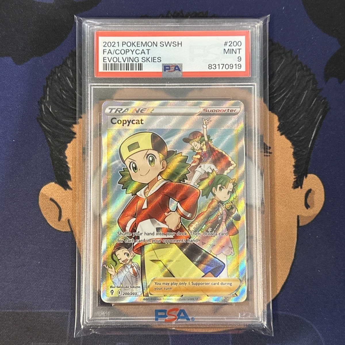 PSA 9 MINT 2021 Pokemon Evolving Skies COPYCAT #200 Full Art Ultra