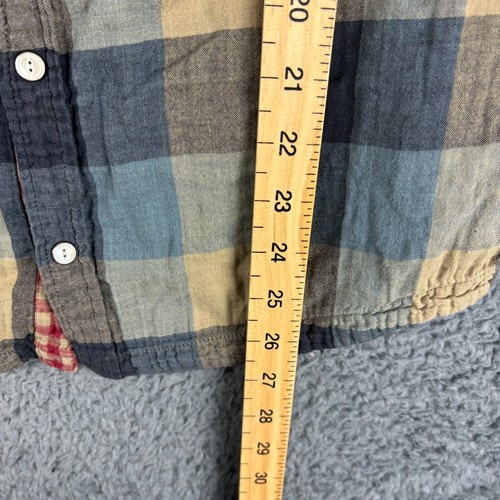 Billabong Shirt Mens Small Check Flannel Reversible Pearl Snap Western Pockets - Picture 8 of 15