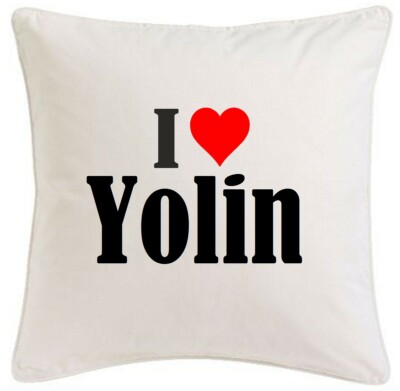 KISSENBEZUG I LOVE YOLIN 40CMX40CM AUS MIKROFASER