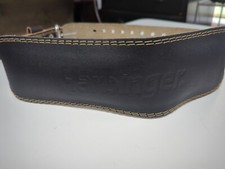 Cinturón de levantamiento de pesas Harbinger de cuero acolchado de 4"