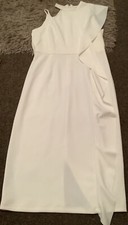 New Beautiful Ivory Midi Bodycon Dress Size 12